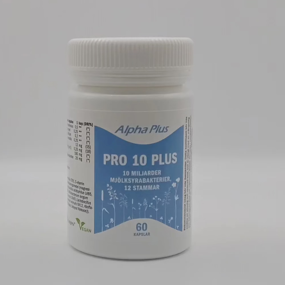 Pro 10 Plus - 10 miljarder bakterier från 12 olika stammar