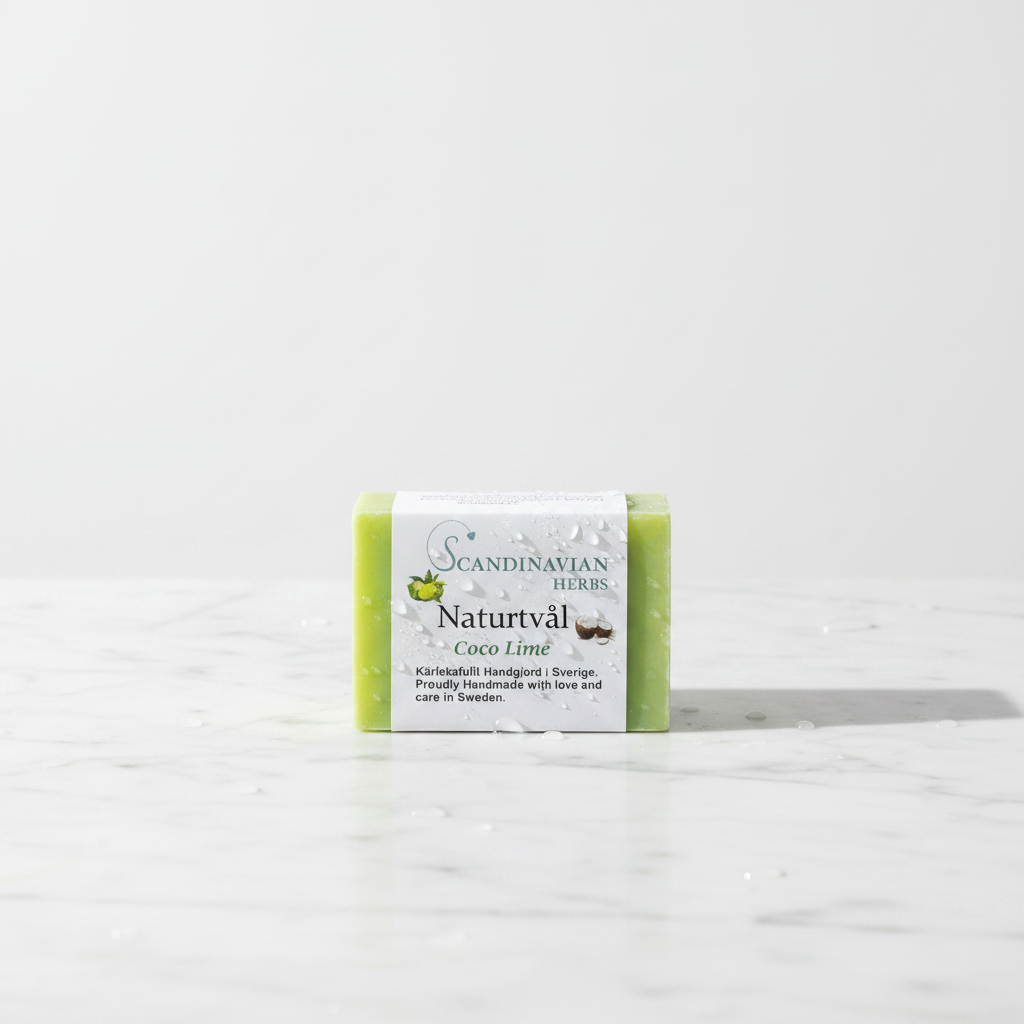 Tvål Coco Lime 120 g – Handgjord med kokos & ricinolja