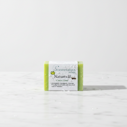 Tvål Coco Lime 120 g – Handgjord med kokos & ricinolja