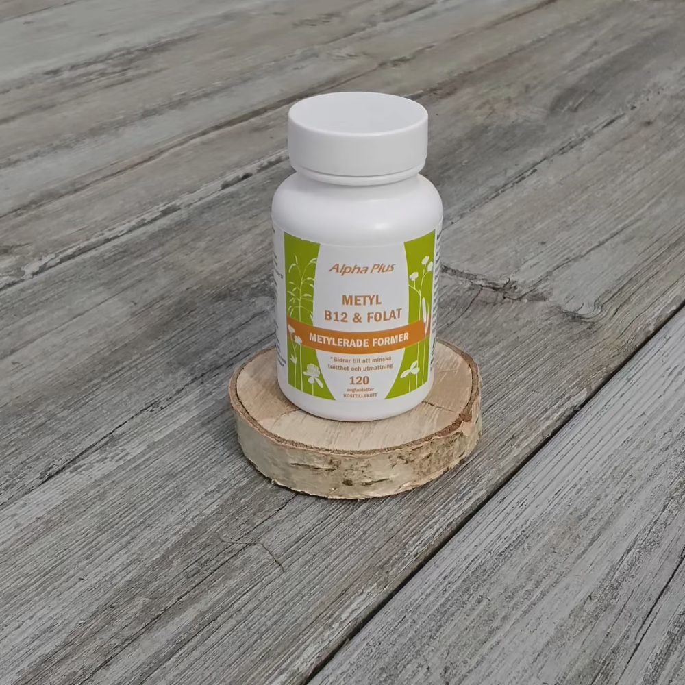 Metyl B12 & Folat – Aktiva former | Alpha Plus 120 tabletter