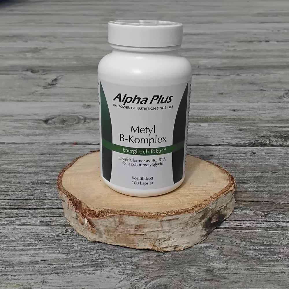 Metyl B-komplex – Aktiva B-vitaminer | Alpha Plus 100 kapslar