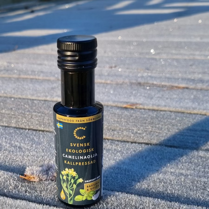 Ekologisk Camelina olja Basilika-Vitlök 100 ml