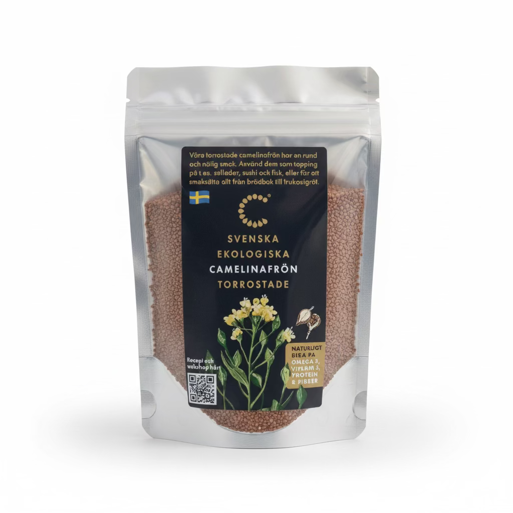 Ekologiska Camelinafrön KRAV - Torrostade 100g