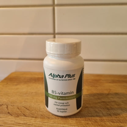 B5-vitamin 100 mg – Energi & mental prestationsförmåga
