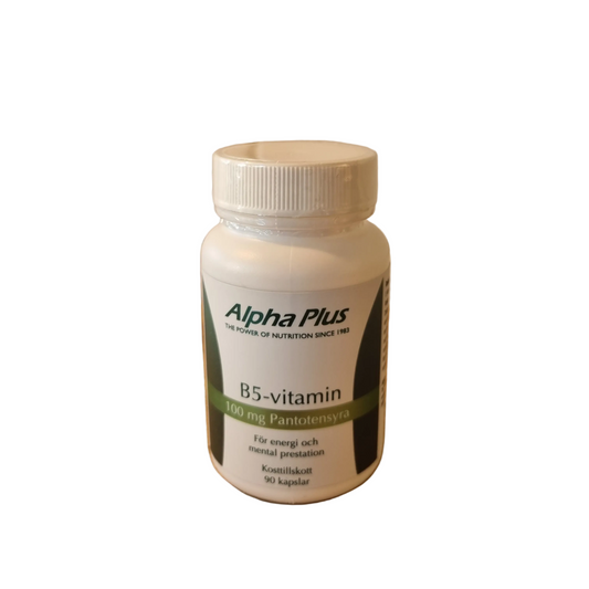 B5-vitamin 100 mg – Energi & mental prestationsförmåga
