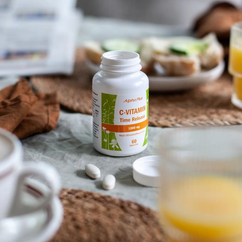 C-vitamin Time Release fr Alpha Plus 60 tabletter