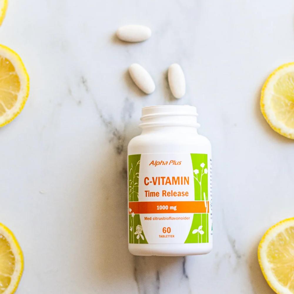 C-vitamin Time Release fr Alpha Plus 60 tabletter
