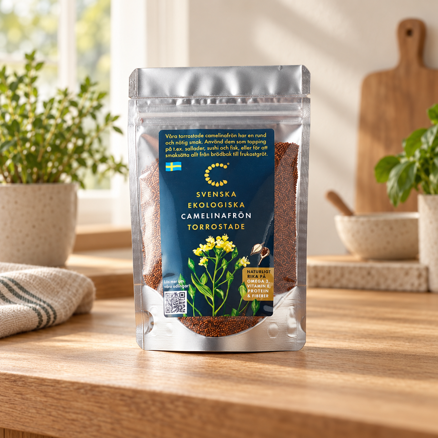 Ekologiska Camelinafrön KRAV - Torrostade 100g