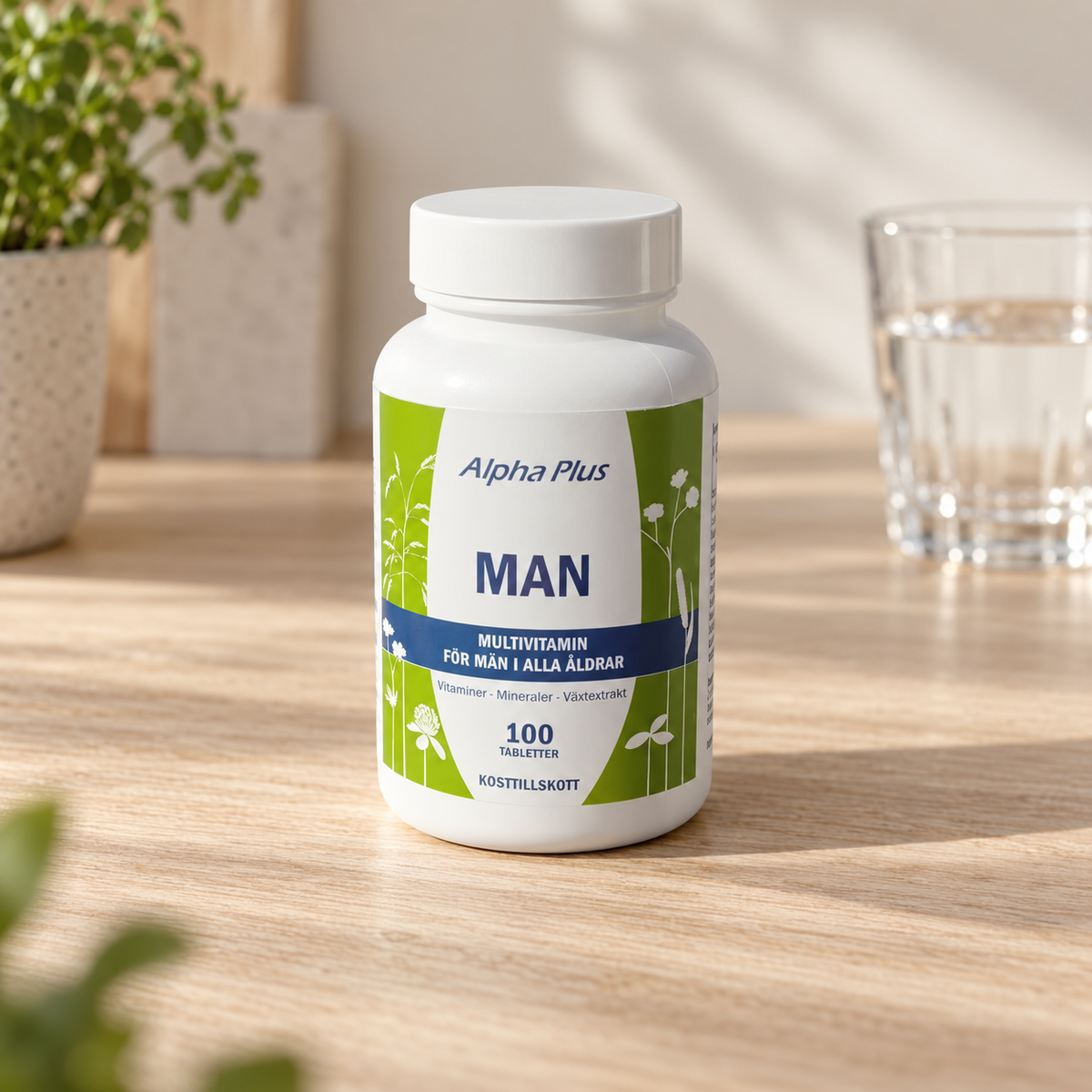 Alpha Plus Man Multivitamin 100 tabletter