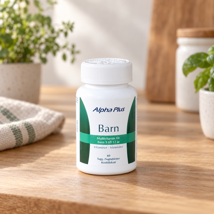 Alpha Plus Barn Multivitamin 3-12 år 60 tabletter