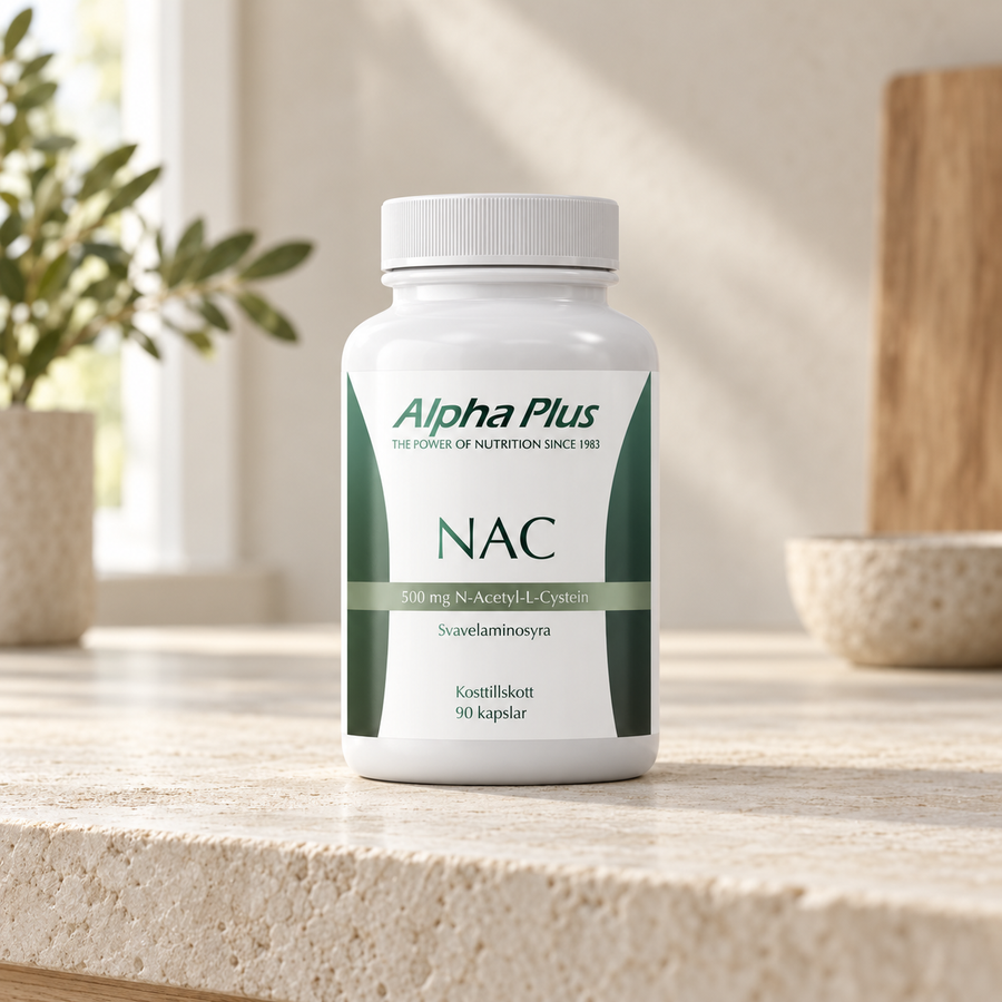 NAC från Alpha Plus -aminosyra för glutation 500 mg