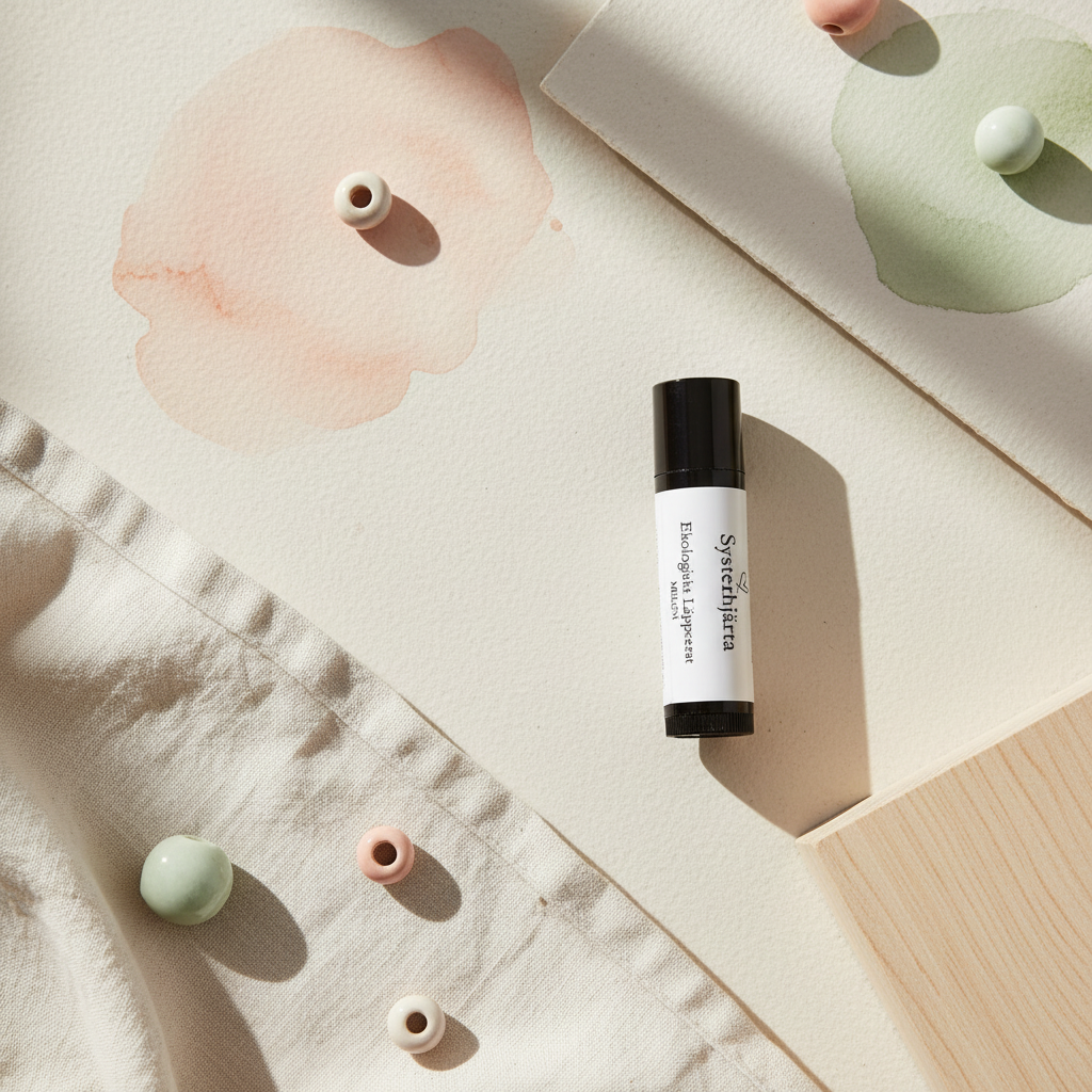 Systerhjärta Läppcerat Melon med premium nordisk bakgrund