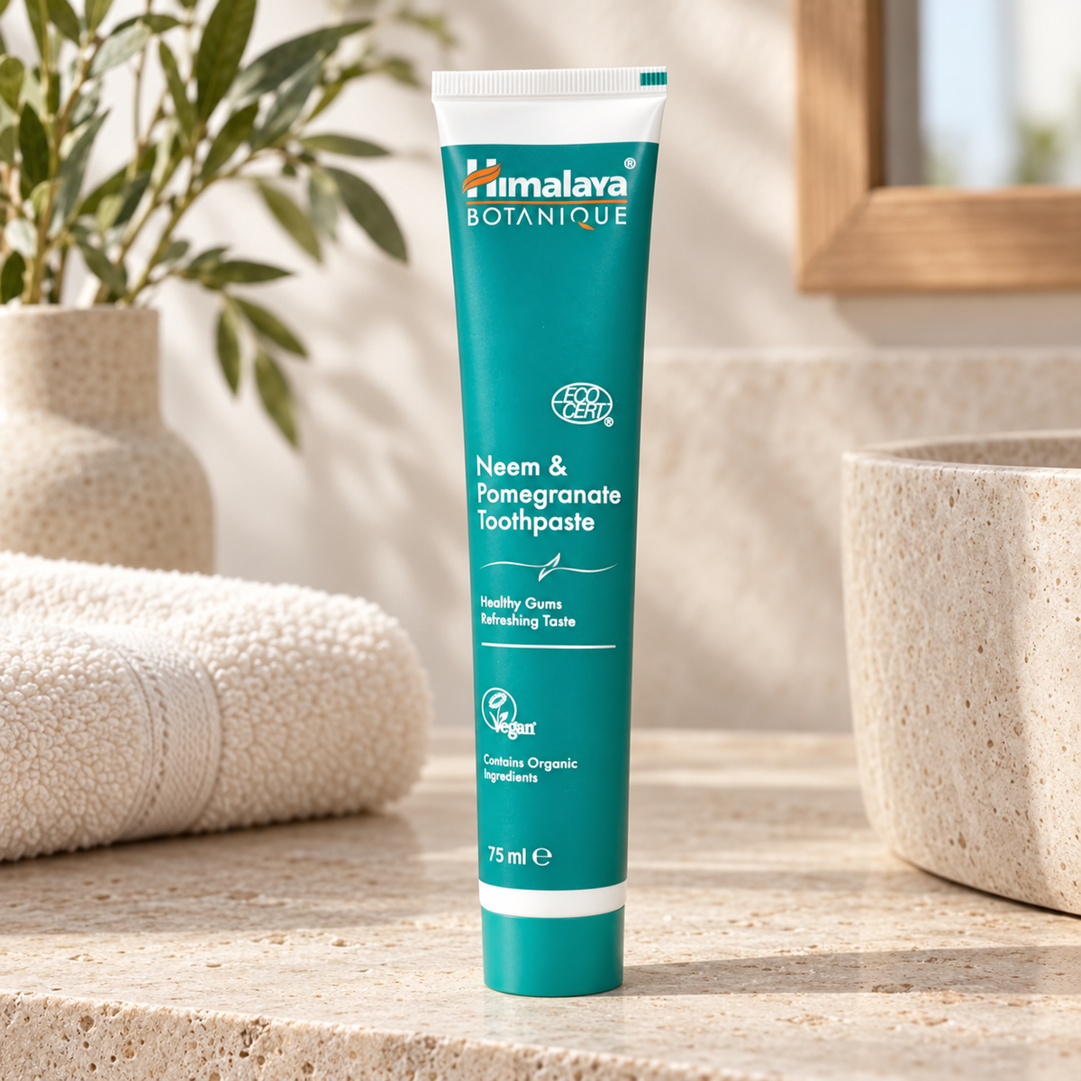 Naturlig Tandkräm med Neem & Granatäpple - Fluorfri & Antibakteriell